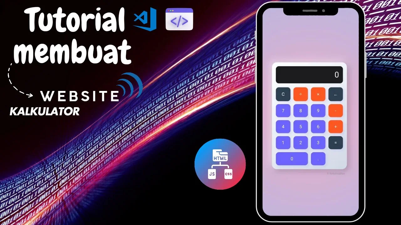 Thumbnail video: tutorial membuat website kalkulator dengan HTML CSS JavaScript